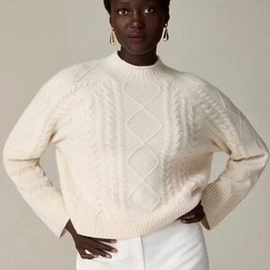 J.Crew Cable-Knit Rollneck™ Sweater – Supersoft Yarn – NWT – Size M